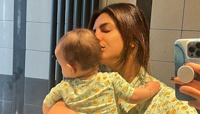 Priyanka Chopra and her daughter twin in adorable matching floral print pyjamas