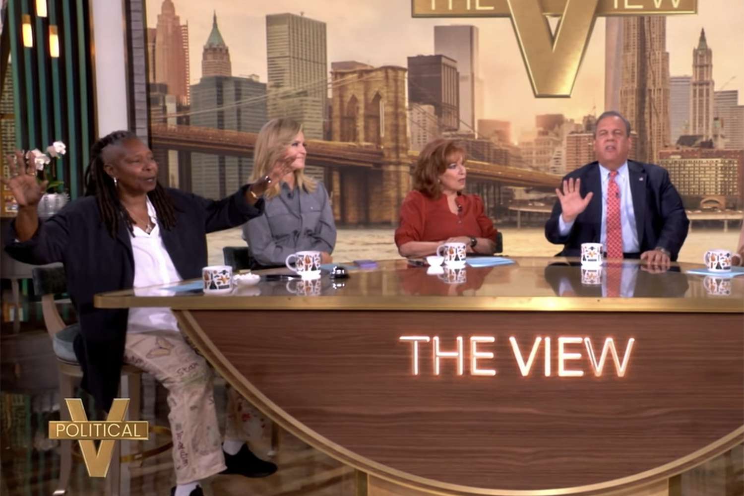 Joy Behar tells Chris Christie 'shut up,' 'The View' audience groans as he refuses to endorse Harris