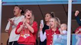 Taylor Swift Embraces High-low Dressing in Vintage Ellie Mae Studios Sweatshirt and Cartier Necklace at Kansas City Chiefs Game With...