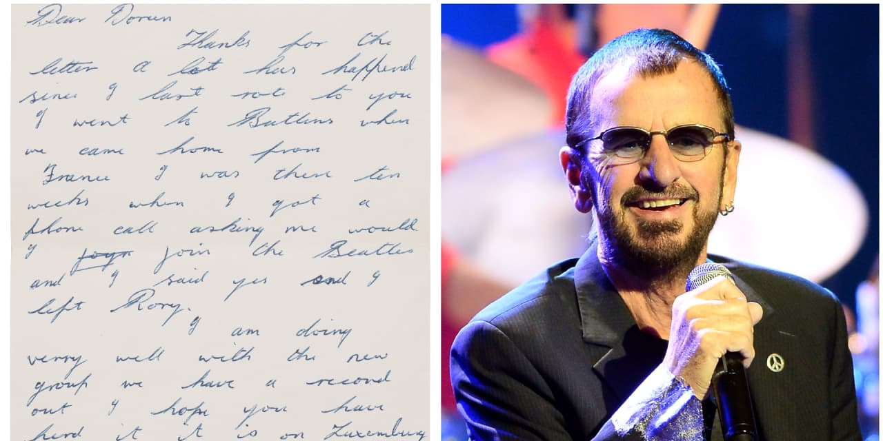 An Early Ringo Starr Letter and Pre-Beatles Banjo Heads to Auction Alongside Historic Manuscripts