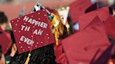 Graduation caps share messages of gratitude, love, hope