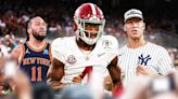 Alabama football's Jalen Milroe, Yankees' Aaron Jude pull off cool item swap