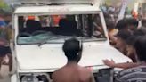 Watch: In UP's Ghaziabad, Kanwariyas damage vehicle with 'police' written on it - CNBC TV18