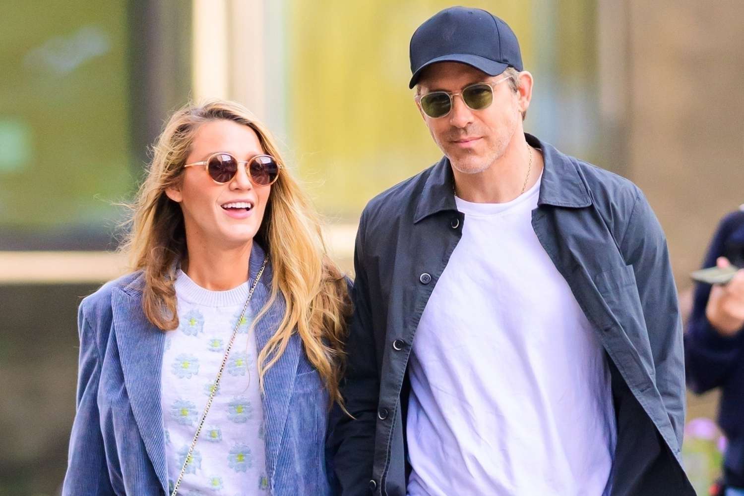 Blake Lively and Ryan Reynolds Cozy Up in Matching Blue-on-Blue Outfits Ahead of Their Anniversary