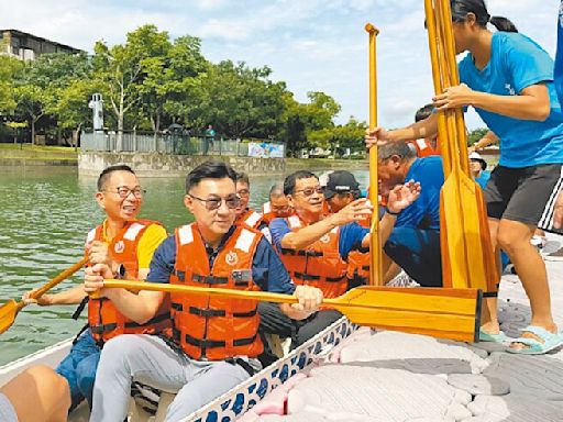 台中 江啟臣龍舟親體驗 同舟共濟感覺不錯 - 地方新聞