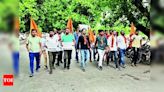 ABVP BHU unit protests against campus irregularities | Varanasi News - Times of India