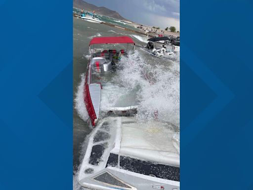 Monsoon storms sink, beach about a dozen boats at Lake Pleasant