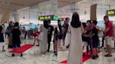 Video: Family gives grandmother red-carpet treatment at Singapore airport reunion