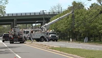 Deadly Long Island crash leaves two power poles tipping