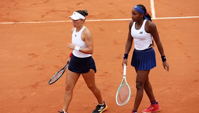 Coco Gauff is out of women's doubles at the Paris Olympics a day after her singles loss