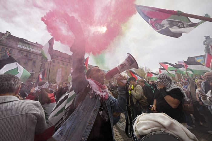 Thousands of pro-Palestinian protesters march in Malmo against Israel's Eurovision participation