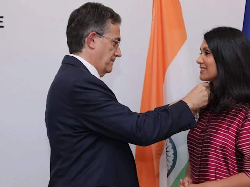 HCLTech chairperson Roshni Nadar Malhotra awarded France’s highest civilian honour - The Economic Times