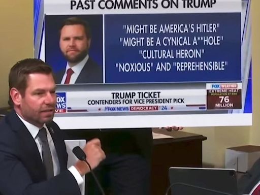 'America's Hitler': Eric Swalwell throws Vance's attack on Trump in GOP's face at hearing