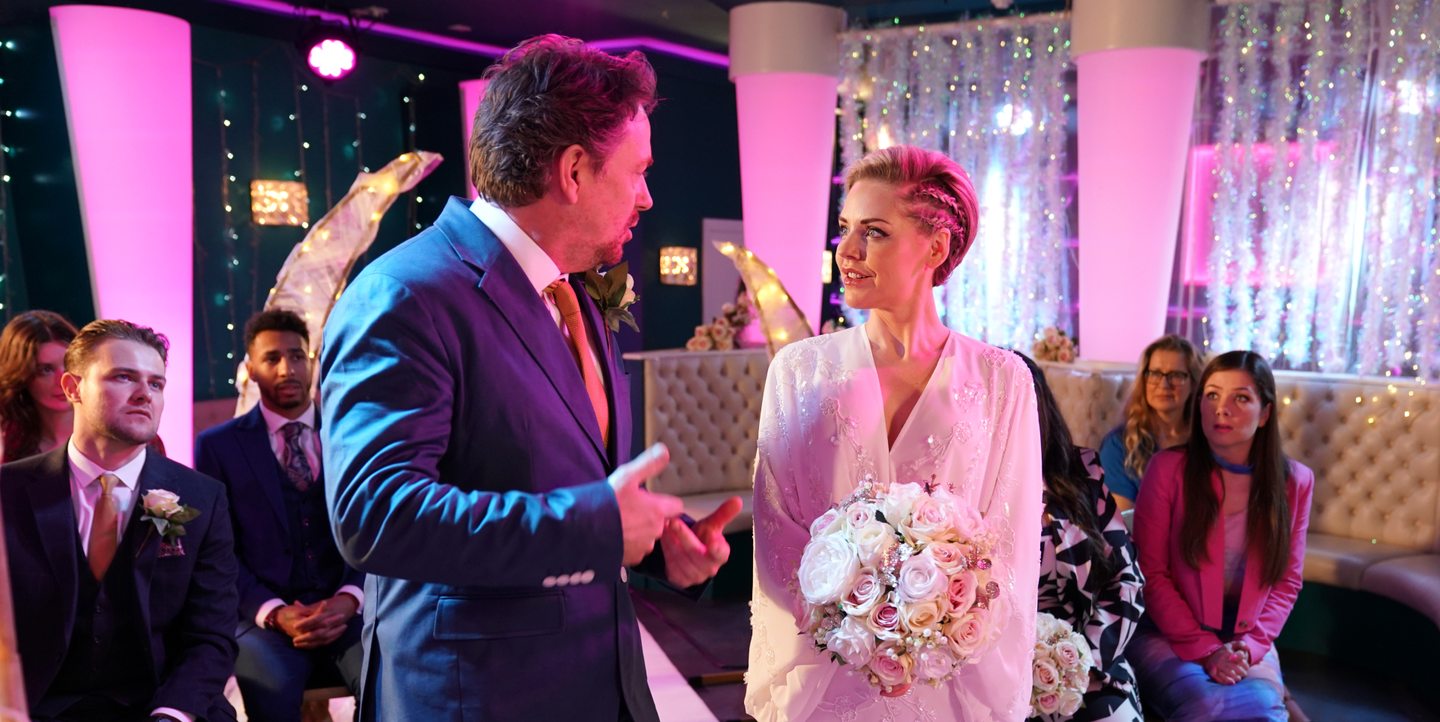 Hollyoaks confirms details on Cindy and Dave wedding tragedy