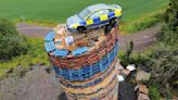 'Police car' placed on bonfire | ITV News