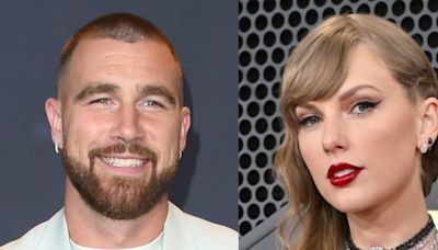 Watch Travis Kelce Light Up While Reacting to a Video of Taylor Swift Chugging a Beer