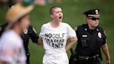 Climate change protestors disrupt Travelers Championship