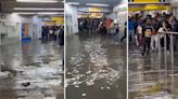 Captan inundación al interior de la Línea 5 del Metro CDMX