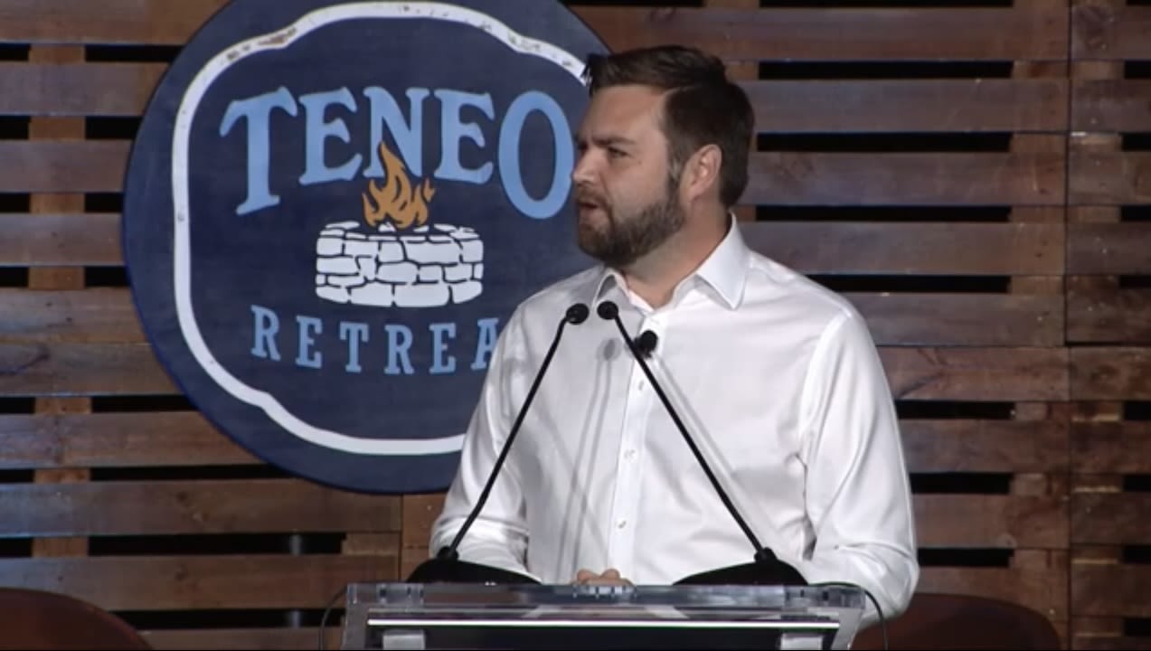 J.D. Vance described Alex Jones as a truth teller to the Teneo Network, a Project 2025 partner organization