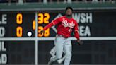 Reds OF Aristides Aquino hits 99 mph in wild throw from warning track to home plate