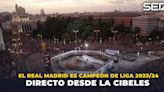 La celebración de los madridistas en Cibeles tras la 36ª Liga, en directo