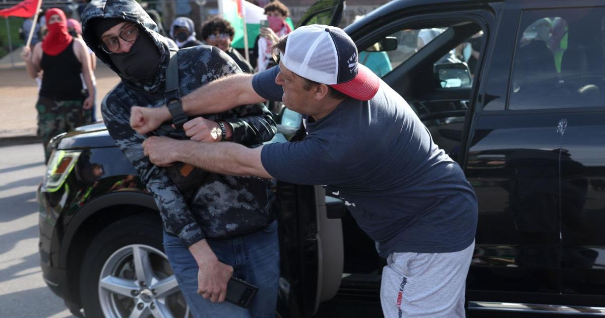 Photos: Protesters in support of Palestine march near Washington University in St. Louis