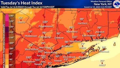 No relief for North Jersey on Tuesday from heat wave