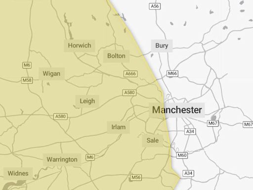 Met Office issues new weather warning for Greater Manchester