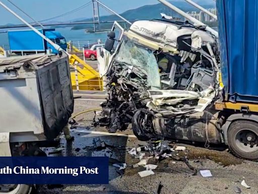Driver trapped in truck cab after crash on Hong Kong’s Ting Kau Bridge