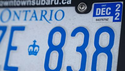 Automatic Ontario licence plate renewals start Canada Day