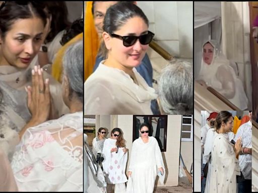 Kareena Kapoor trolled for smiling, wearing glares; BF Arjun Kapoor attends Malaika Arora's father's prayer meet at Gurudwara