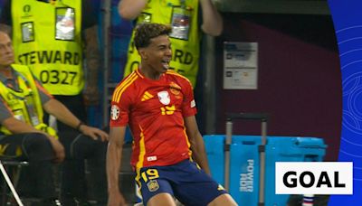 Euro 2024 video: Lamine Yamal scores 'unbelievable' equaliser for Spain