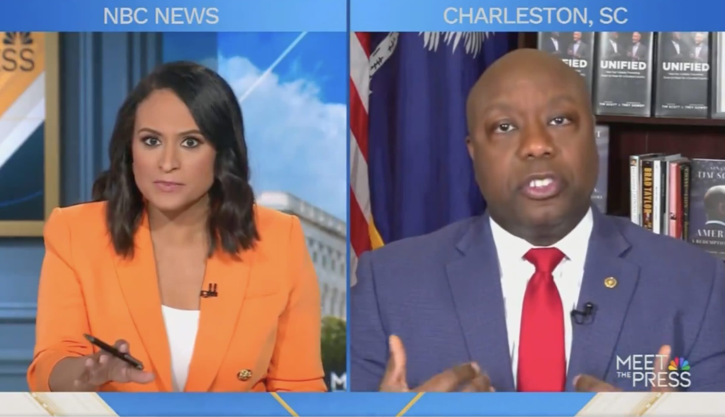 NBC's Kristen Welker and Sen. Tim Scott Clash Over Trump