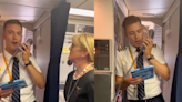 Pilot makes sweet announcement to his flight attendant mother on first flight together