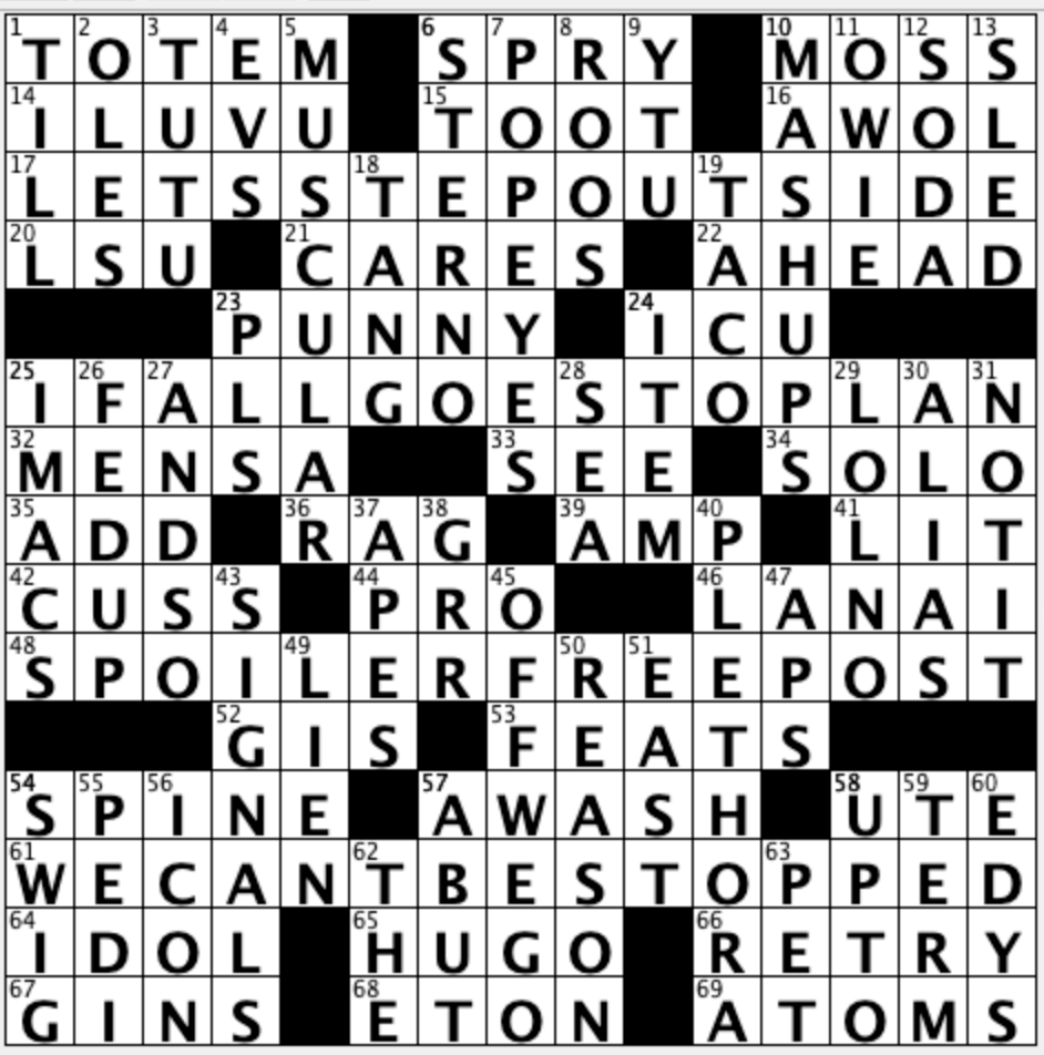 Off the Grid: Sally breaks down USA TODAY's daily crossword, The Tortured Poets Department