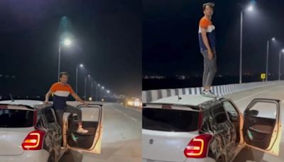 "Police Will Upload Part-2": Viral Video Shows Man Performing Dangerous Stunts With Car On Mumbai Roads