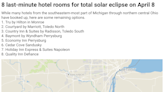 Find last-minute Michigan, Ohio hotels to see April 8 solar eclipse: Where to stay, prices