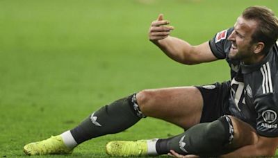 Harry Kane se lesionó el tobillo durante el partido contra el Leverkusen