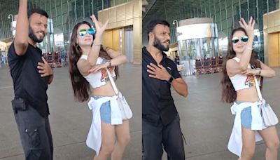 Video: Ameesha Patel Grooves To Gadar Song Main Nikla Gaddi Leke With Pap At Mumbai Airport