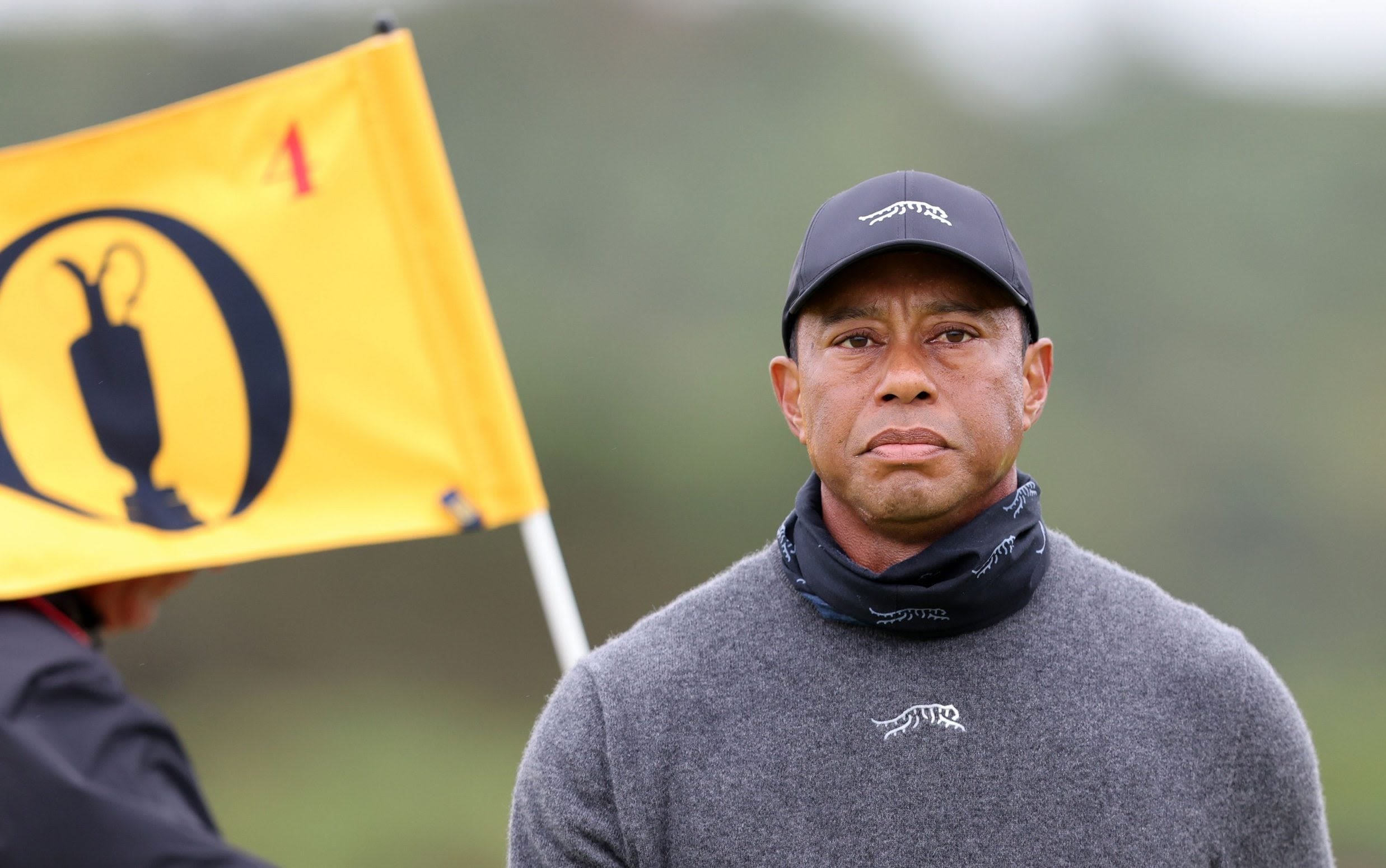 Tiger Woods denies TV commentator’s claims he is playing Open ‘on painkillers’