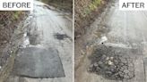 ‘Scandalous’ pothole repair lasts only nine days before crumbling