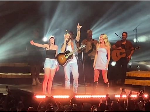 Caitlin Clark and Lexie Hull show off singing chops during WNBA Olympic break at Jordan Davis concert