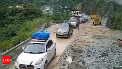 Badrinath national highway reopens after debris clearance in Uttarakhand's Chatwapipal | Dehradun News - Times of India