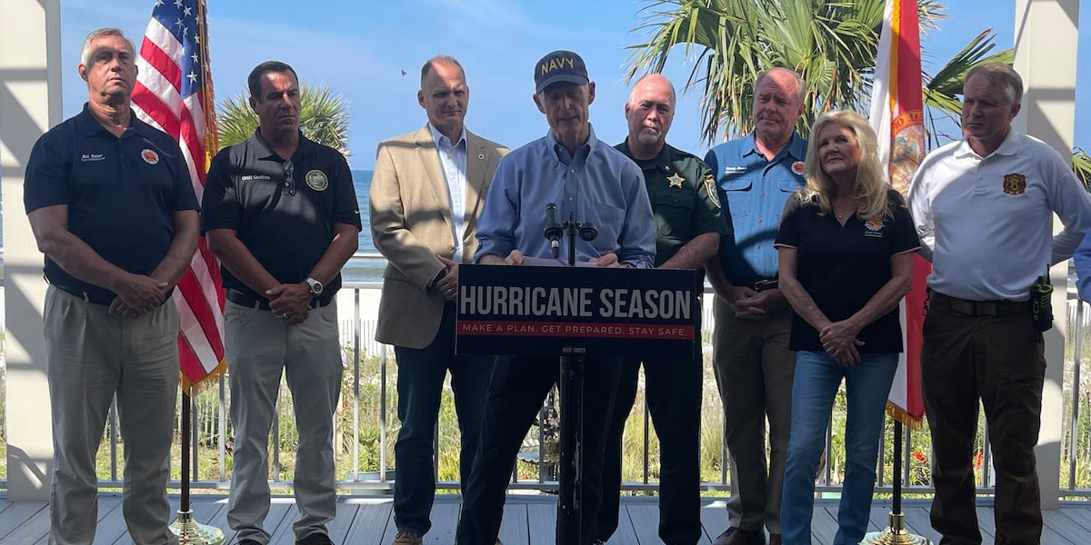 Senator Rick Scott talks hurricane preparedness in Mexico Beach