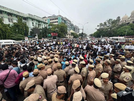TN BSP chief hacked to death: Supporters protest in Chennai, demand CM Stalin's resignation; Mayawati to visit state tomorrow | Chennai News - Times of India