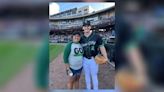 Former Stebbins athlete, heart transplant recipient, throws 1st pitch at Dragons game