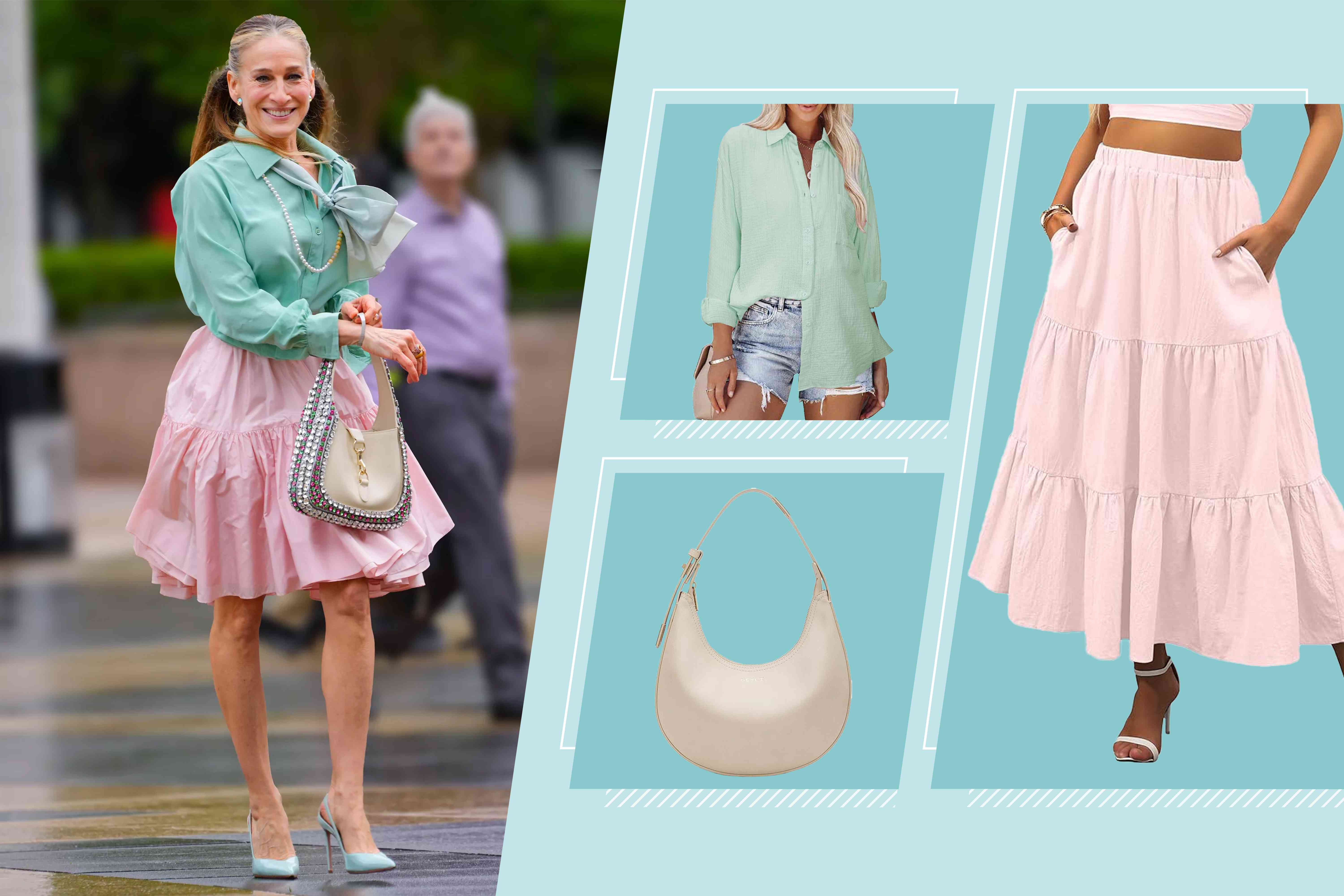 Sarah Jessica Parker’s Breezy Shirt and Skirt from AJLT… Is the Practical Carrie Bradshaw ’Fit We’re Wearing Now