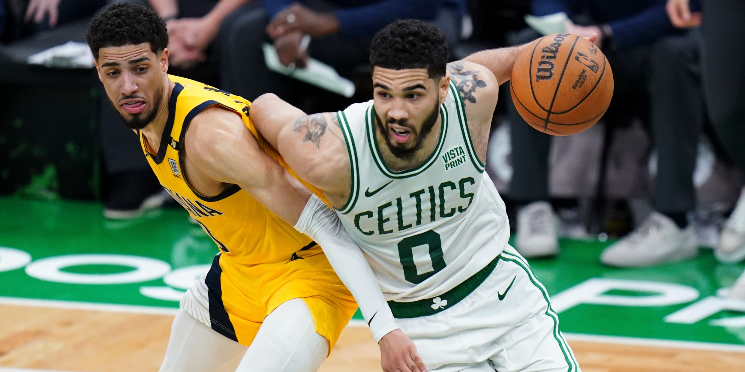 Jayson Tatum Had Perfect NSFW Reaction to 'Chaos' in Celtics' Game 1 Win