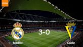 Goleada de Real Madrid por 3-0 frente a Cádiz