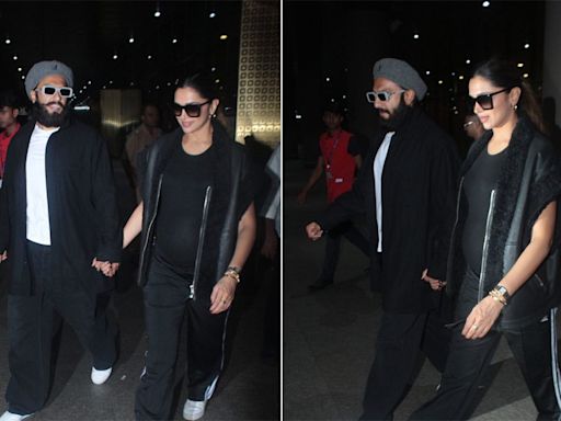 In Pics: Parents-To-Be Deepika Padukone And Ranveer Singh Fly Into Mumbai From London